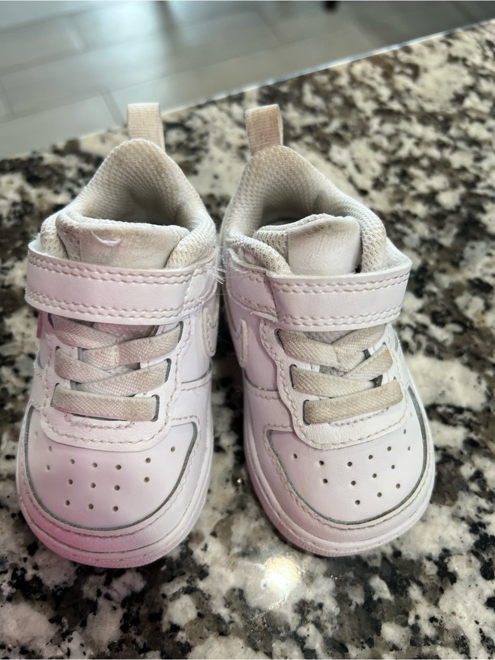 Nike Toddler White Velcro & Lace-Style Sneakers